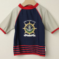 【在庫処分セール70%OFF】（春夏）Elly la Fripouille（エリーラフリップイユ） UVカット　ラッシュガード　T-shirt Mini Yacht Club ネイビー 3才-4才 4才-5才    【おまかせ配送で送料お得】
