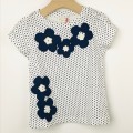 【セール30%OFF】（春夏）KP(ニットプランナー）  ナチュラル天竺水玉ＰＴＴシャツ コン 100ｃｍ 110ｃｍ 120ｃｍ 120ｃｍ  