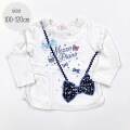 【セール50%OFF】(秋冬）mezzo piano（メゾピアノ） リボンバッグ Tシャツ オフホワイト 100cm 110cm