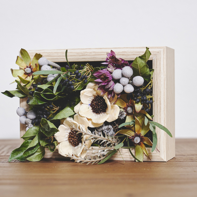 Botanical Frame／dry flower Botanical Wall 壁面緑化
