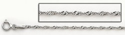 14金ホワイトゴールドシンガポールチェーン1.5mm幅　60cm