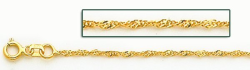 14金イエローゴールドシンガポールチェーン1.5mm幅　50cm