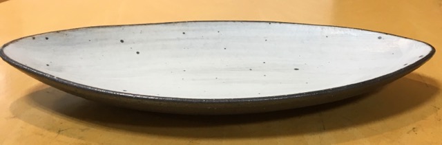 文五郎窯　ひびわれアーモンド皿　M