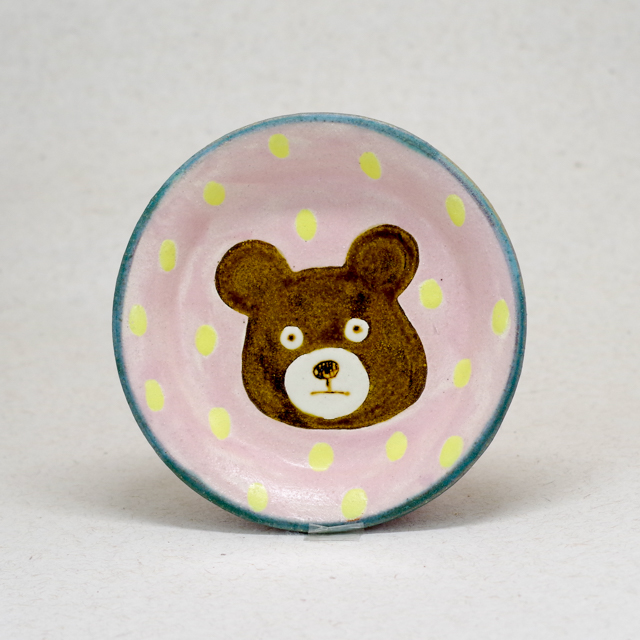 クマ顔丸皿