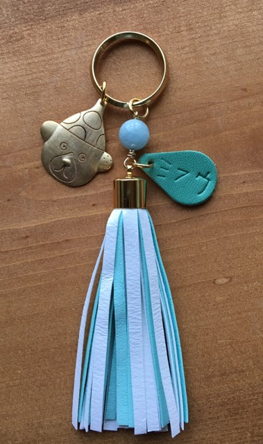 ミフウ　タッセルキーホルダー　スカイ