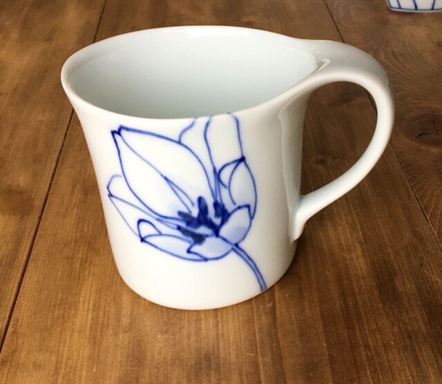 眞窯　マグカップL　チューリップ