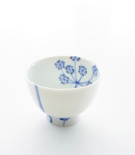 眞窯　湯呑　レースフラワー