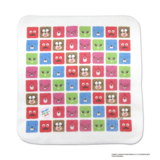 ぼのぼの×ガチャピン・ムック ハンドタオル/総柄