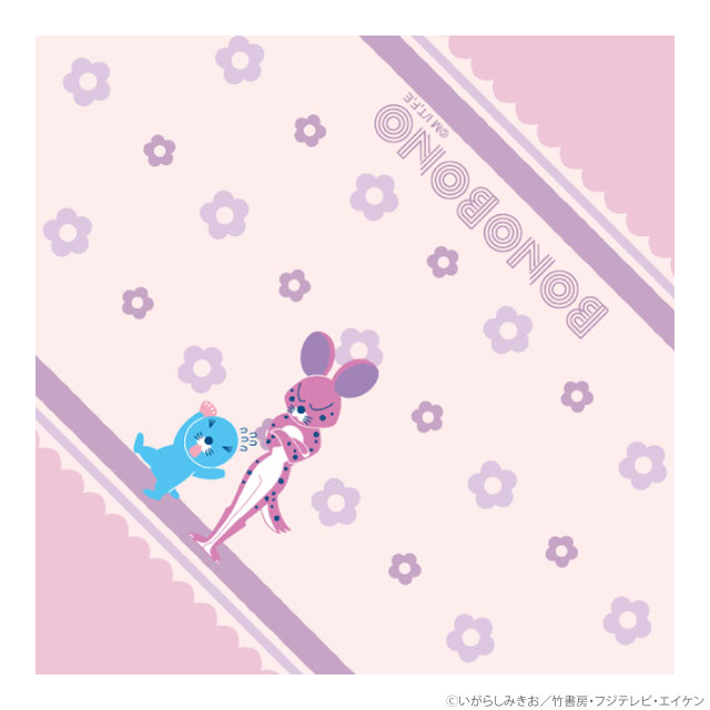 ぼのぼの＆しまっちゃうおじさん レトロハンドタオル お花