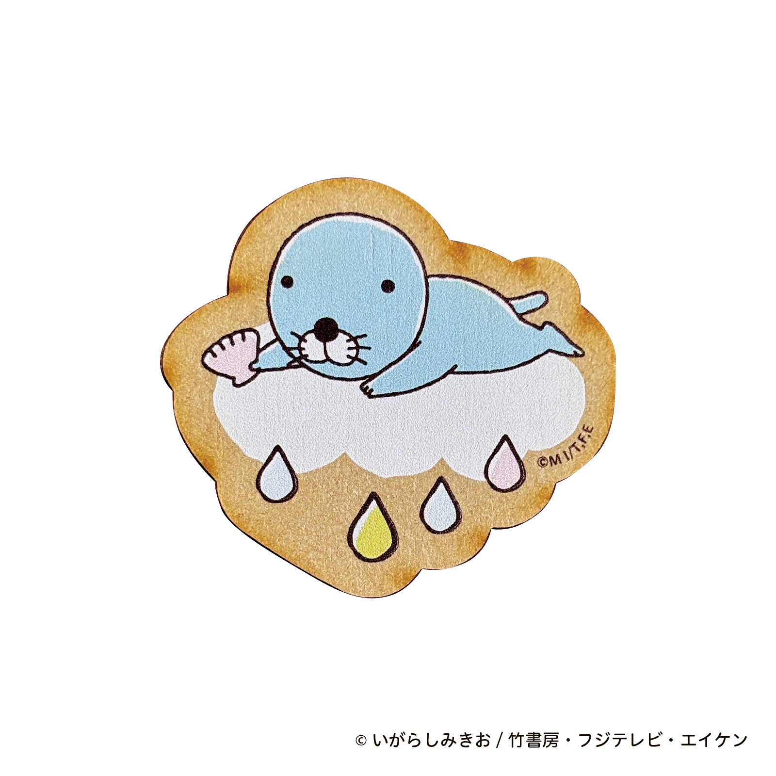 ぼのぼの 木のバッジ/RainyぼのぼのA