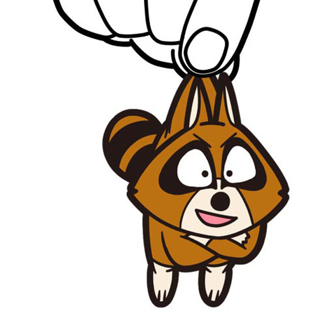アライグマくん つままれキーホルダー