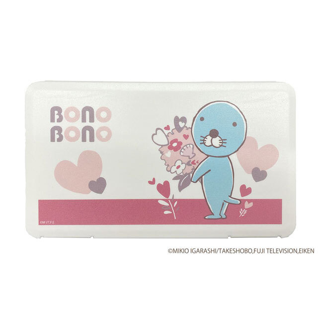 ぼのぼのハート柄 マスクケース