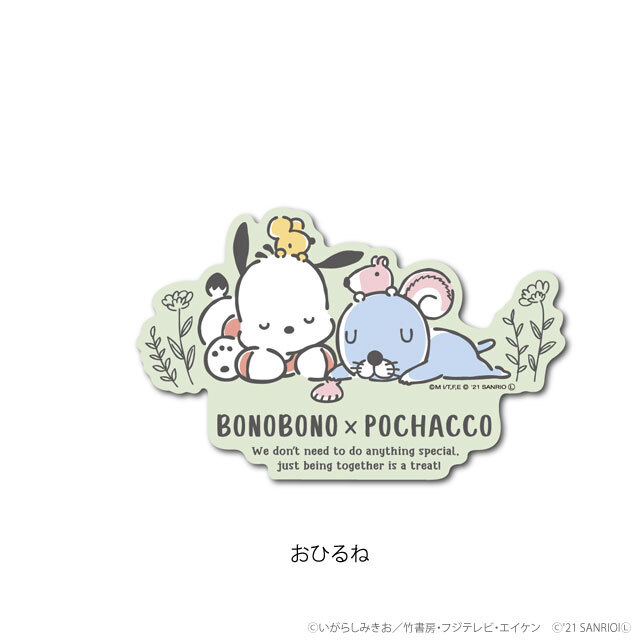 ぼのグッズのこと：ぼのぼの×ポチャッコ ダイカットステッカー