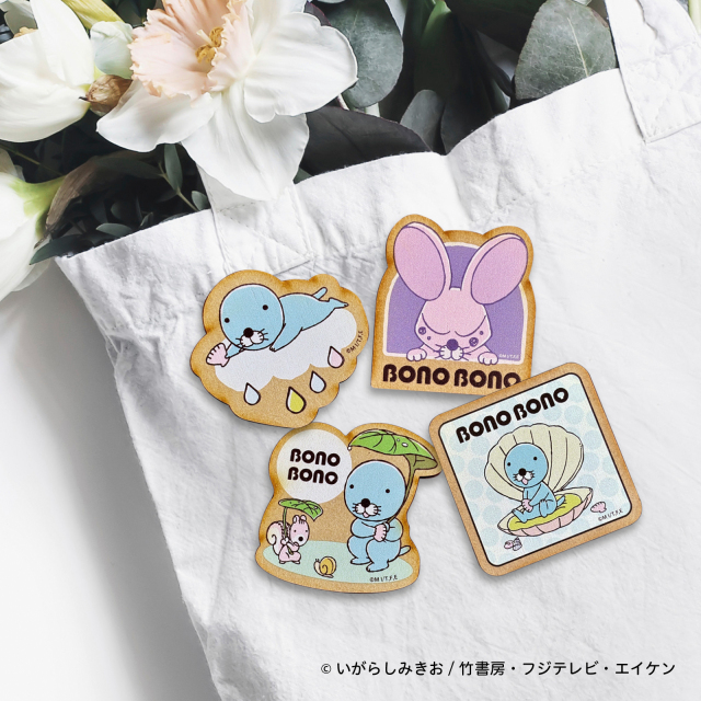 ぼのぼの 木のバッジ