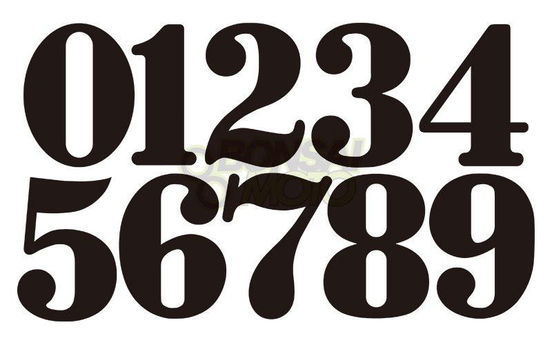 ゼッケンステッカー（3枚入り）中サイズ1枚 小サイズ2枚