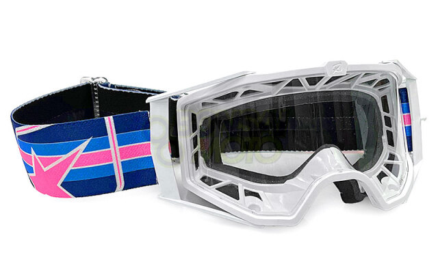 8Kゴーグル シングルクリアレンズ 眼鏡対応 White/Blue/Pink ariete
