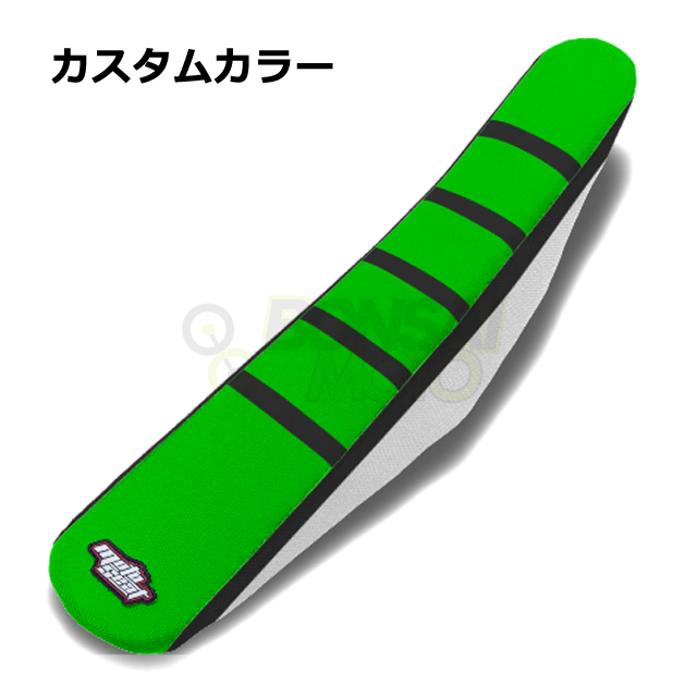 Kawasaki バイク 赤/黒 ストライプシート Kawasaki バイクシート 黒 赤