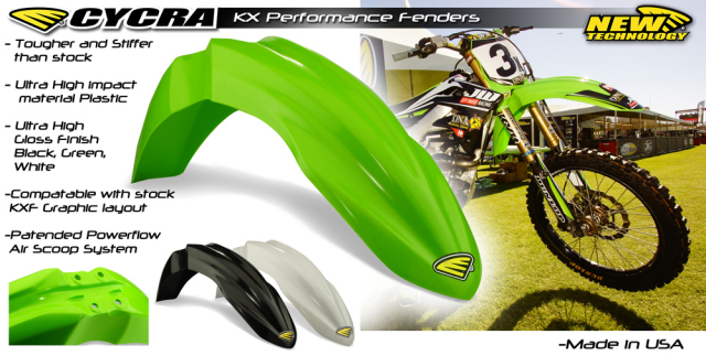 OEMフロントフェンダー KX250F (13-16)、KX450F(12-15)CYCRA(サイクラ