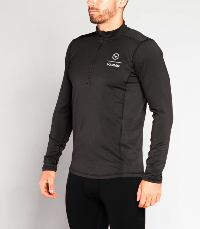 ファンクショナル ロングスリーブ ハーフジップ モックネック VIRUS