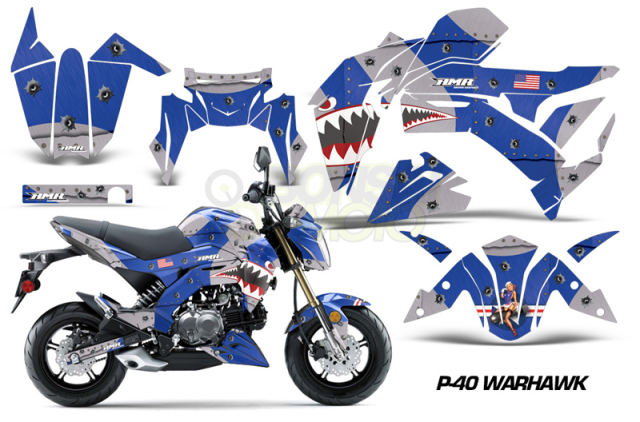 Kawasaki Z125 Sport Bike Graphic Kit (17) AMRデカール コンプリート