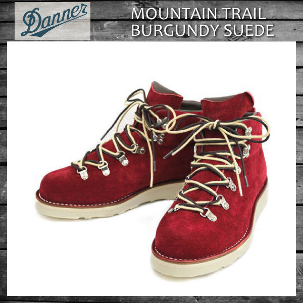 DANNER(ダナー) THREE WOOD別注 MOUNTAIN TRAIL マウンテントレイル BURGUNDY SUEDE バーガンディースエードブーツ(ワインレッド)