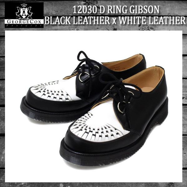 正規取扱 George Cox(ジョージコックス) 3588 AIR SOLE エアーソール 12030 D-RING GIBSON ギブソン ブラックレザーxホワイトレザー