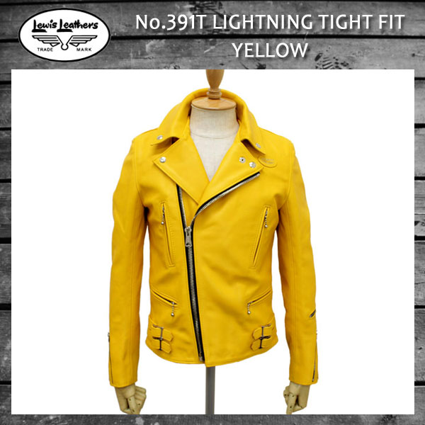 正規取扱店Lewis Leather(ルイスレザー) No.391T LIGHTNING TIGHT FIT(ライトニング タイトフィット) YELLOW イエロー