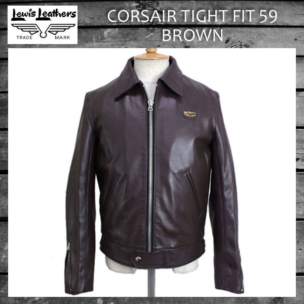 正規取扱店Lewis Leather(ルイスレザー) No.59 CORSAIR(コルセア) BROWN ブラウン