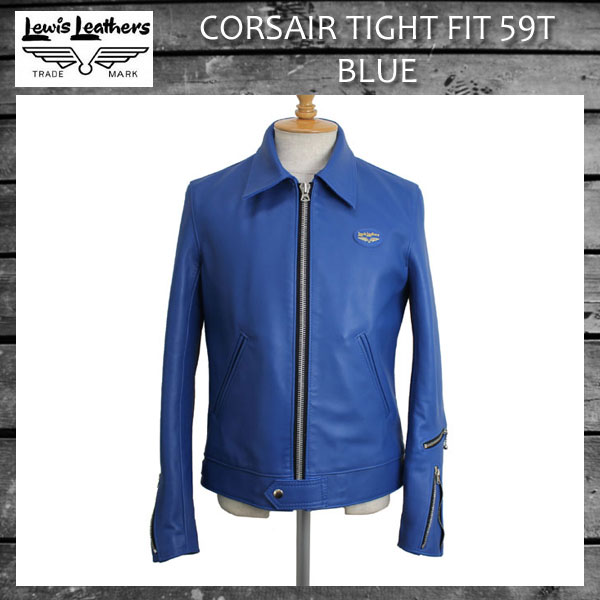 正規取扱店 Lewis Leather(ルイスレザー)　No.59T　CORSAIR TIGHT FIT(コルセア タイトフィット)　BLUE ブルー