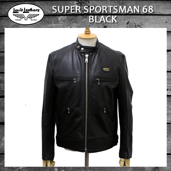 正規取扱店Lewis Leather(ルイスレザー)　No.68　SUPER SPORTS MAN(スーパースポーツマン)　BLACK ブラック