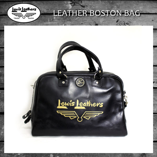 正規取扱店 Lewis Leathers(ルイスレザー) LEATHER BOSTON BAG(レザーボストンバッグ) BLACK ブラック