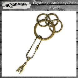 正規取扱 VASSER（バッサー） Lightning Bottle Key Chain(ライトニングボトルキーチェーン)BRASS