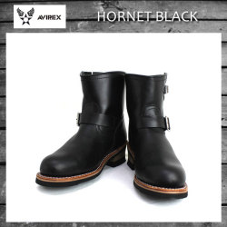 正規取扱 AVIREX U.S.A.(アビレックス) 　AV2225  HORNET(ホーネット) ショートエンジニアブーツ BLACK ブラック