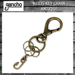 正規取扱 gancho(ガンチョ) KC025 KEY CHAIN キーチェーン アンティーク