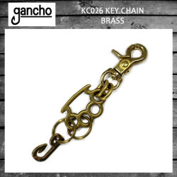 正規取扱 gancho(ガンチョ) KEY CHAIN キーチェーン026 ブラス