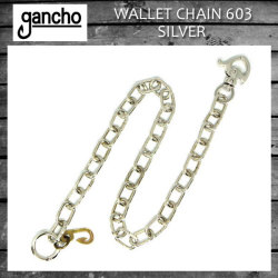 正規取扱 gancho(ガンチョ) WALLET CHAIN ウォレットチェーン603 シルバー