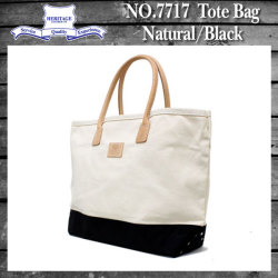 正規取扱店 HERITAGE LEATHER CO.(ヘリテージレザー) NO.7717 Tote Bag(トートバッグ) Natural/Black HL001