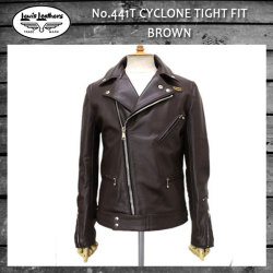 正規取扱店 Lewis Leathers(ルイスレザー) No.441T CYCLONE TIGHT FIT(サイクロン タイトフィット) BROWN ブラウン