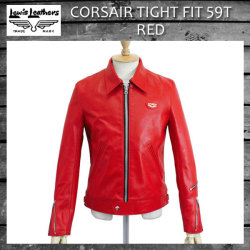 正規取扱店 Lewis Leather(ルイスレザー) No.59T CORSAIR TIGHT FIT(コルセア タイトフィット) RED レッド