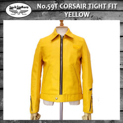 正規取扱店 Lewis Leather(ルイスレザー) No.59T CORSAIR TIGHT FIT(コルセア タイトフィット) YELLOW イエロー