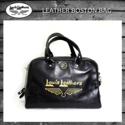 正規取扱店 Lewis Leathers(ルイスレザー) LEATHER BOSTON BAG(レザーボストンバッグ) BLACK ブラック