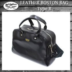 正規取扱店 Lewis Leathers(ルイスレザー) LEATHER BOSTON BAG(レザーボストンバッグ) BLACK ブラック typeB