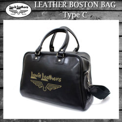 正規取扱店 Lewis Leathers(ルイスレザー) LEATHER BOSTON BAG(レザーボストンバッグ) BLACK ブラック typeC