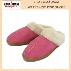 正規取扱店 MINNETONKA(ミネトンカ) Pile Lined Mule(パイルボア付きミュール) #3512 PINK レディース MT251