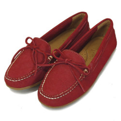 正規取扱店 MINNETONKA(ミネトンカ) Tie Driving Moc(タイドライビングモック) #69812 RED NUBUCK レディース MT350