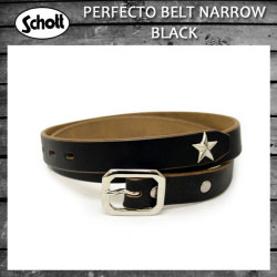 正規取扱店 SCHOTT(ショット) PERFECTO BELT NARROW(パーフェクトベルトナロー) BLACK ブラック