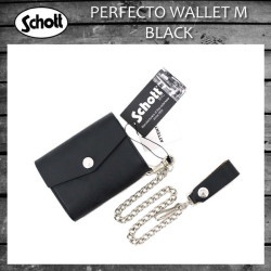 正規取扱SCHOTT(ショット) PERFECTO WALLET MEDIUM (パーフェクトウォレットミディアム) ブラック