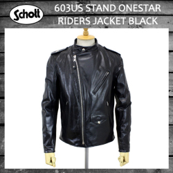 正規取扱 SCHOTT(ショット) 603US STAND ONESTAR RIDERS JACKET(スタンドワンスターライダースジャケット) BLACK ブラック