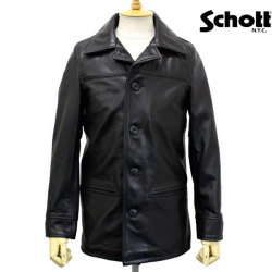 正規取扱店 SCHOTT(ショット) 533US LEATHER CAR COAT(レザーカーコート) BLACK