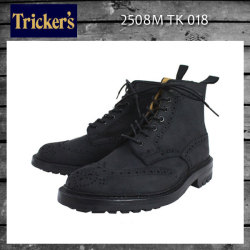 正規取扱店 Tricker's トリッカーズ 2508M COUNTRY BROGUE(カントリーブローグ) コマンドソール ブラックワキシー TK018